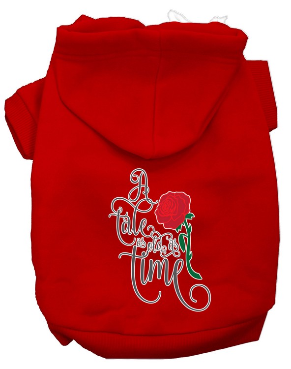 Timeless Tale Screen Print Dog Hoodie Red XS